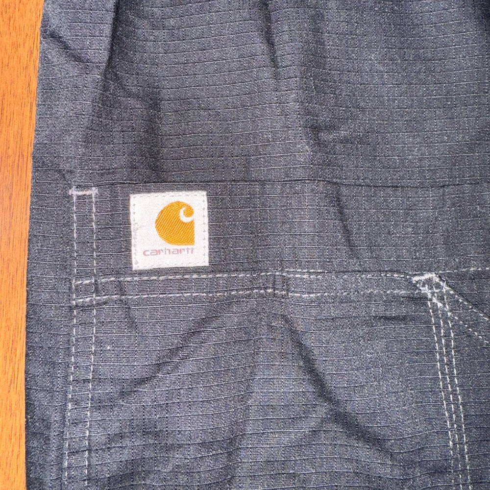Carhartt Ripstop Scrub Top  XL Black V-Neck Workwear Medical Utility - Picture 7 of 10
